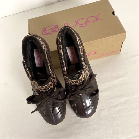 NIB Leopard Bling Brown Duck Boots from “Sugar” FIRM PRICE Only 5 pair left! - Picture 8 of 10